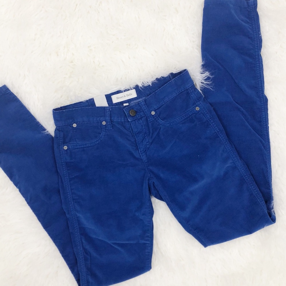 Henry & Belle Royal Blue Fine Wale Skinny Cords